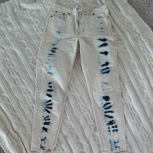Topshop Mom Tie Dye Acid Wash Jeans